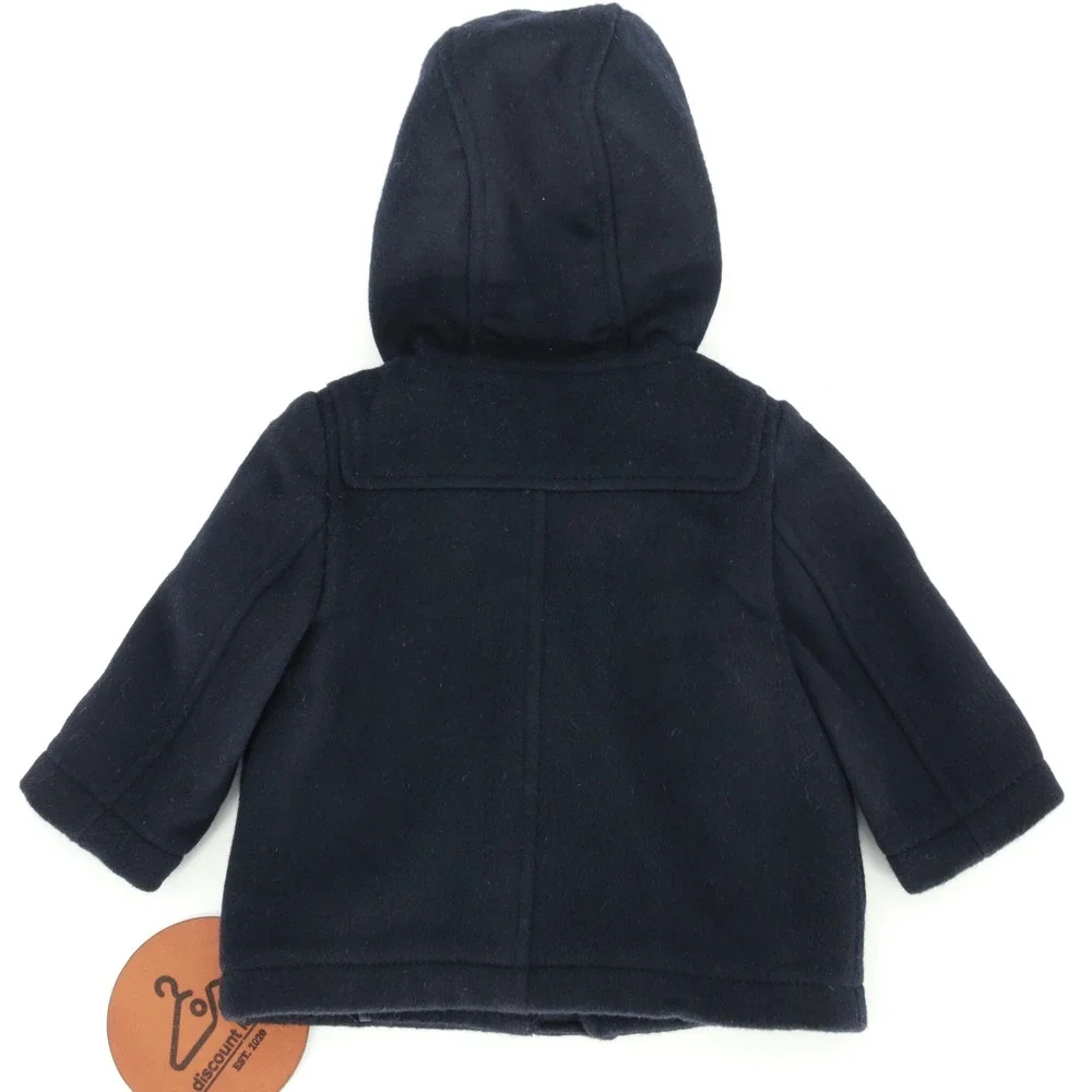 Burberry Children Wool Duffle Coat Hooded Nova Check Lining 6M Designer Luxury‎